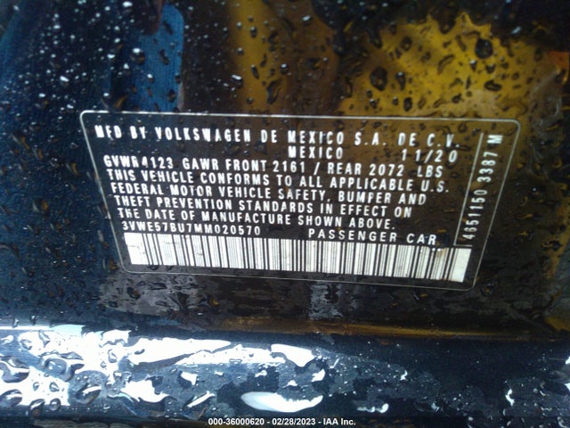3VWE57BU7MM020570 Volkswagen JETTA SEL