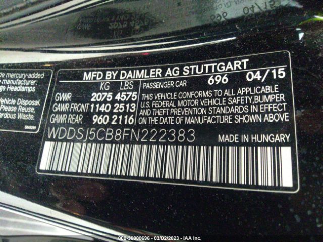 WDDSJ5CB8FN222383 Mercedes-Benz Cla-class Cla 45 Amg