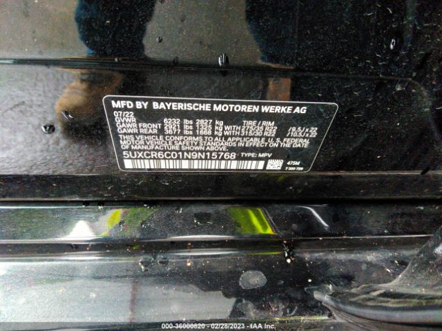 5UXCR6C01N9N15768 BMW X5 Xdrive40i