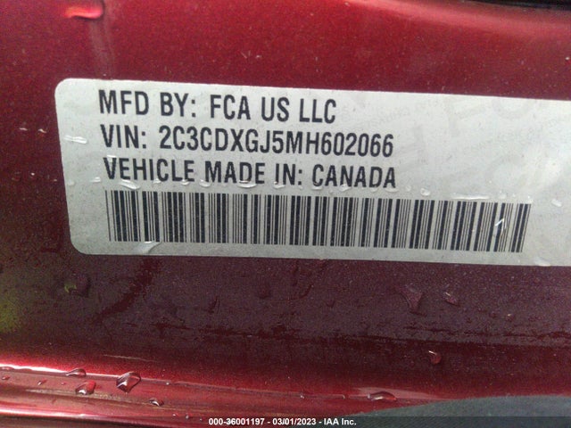 2021 DODGE CHARGER SCAT PACK WIDEBODY VIN: 2C3CDXGJ5MH602066