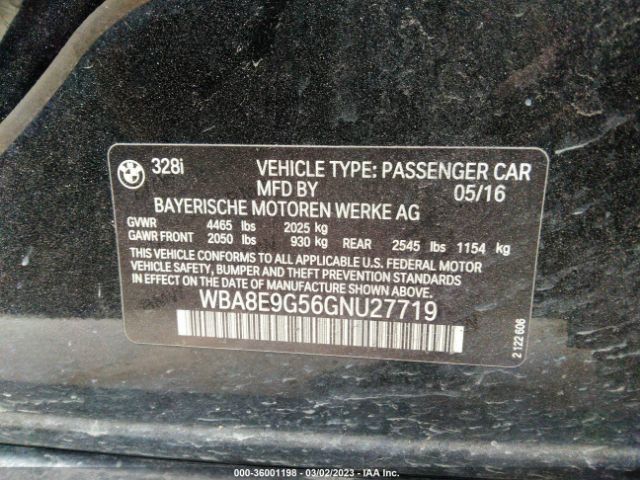 WBA8E9G56GNU27719 BMW 3 Series 328i