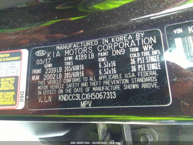 KNDCC3LCXH5067313 KIA NIRO EX