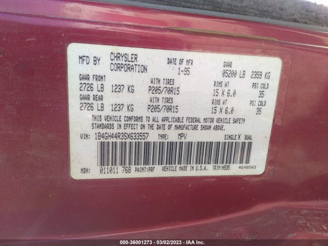 Dodge Grand Caravan Se 1995 1B4GH44R3SX633557 Image 10