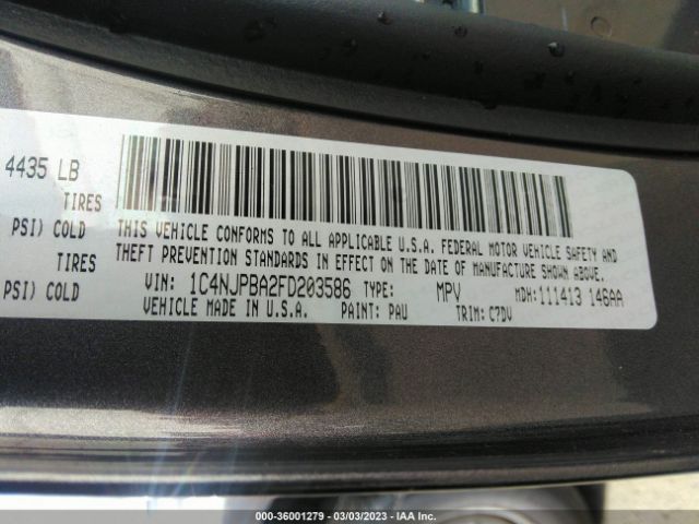 1C4NJPBA2FD203586 Jeep Patriot Sport