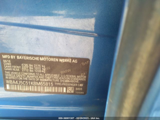 WBA4J5C51KBM65815 BMW 4 Series 440i