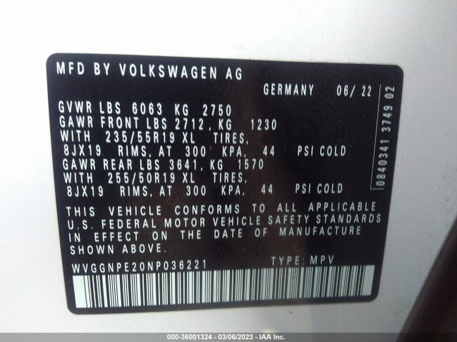 Volkswagen ID.4 PRO S 2022 WVGGNPE20NP036221 Image 9
