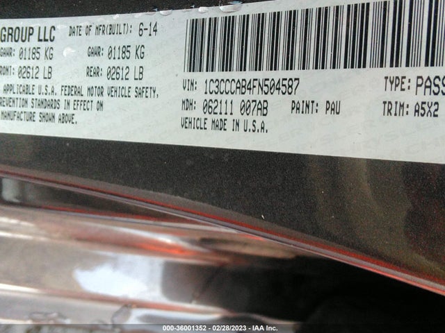 1C3CCCAB4FN504587 Chrysler 200 Limited