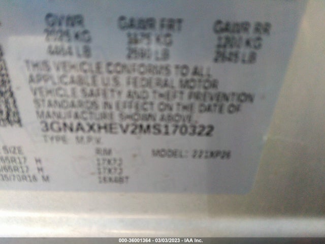 Chevrolet EQUINOX LS 2021 3GNAXHEV2MS170322 Image 11