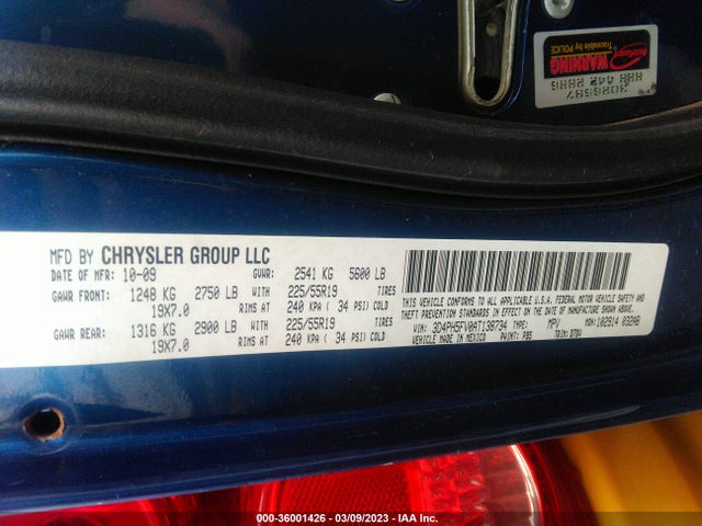 2010 DODGE JOURNEY SXT VIN: 3D4PH5FV0AT138734