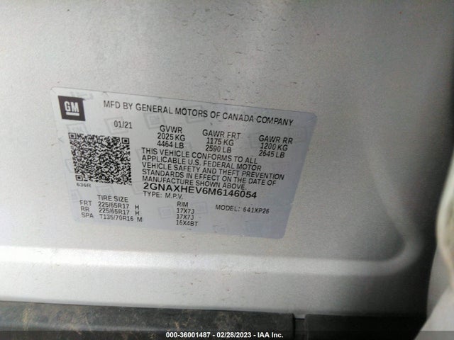 Chevrolet EQUINOX LS 2021 2GNAXHEV6M6146054 Image 9