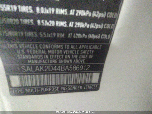 Land Rover Lr4 Lux 2011 SALAK2D44BA586912 Image 10