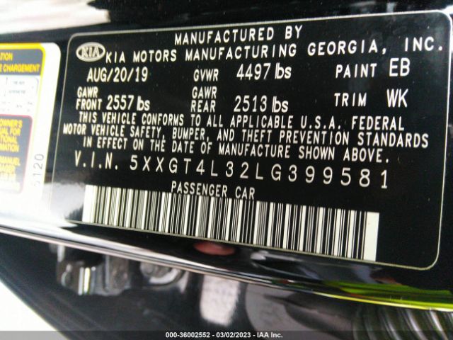 5XXGT4L32LG399581 KIA Optima Lx