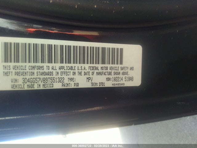 Dodge Journey Sxt 2009 3D4GG57V89T551322 Image 10
