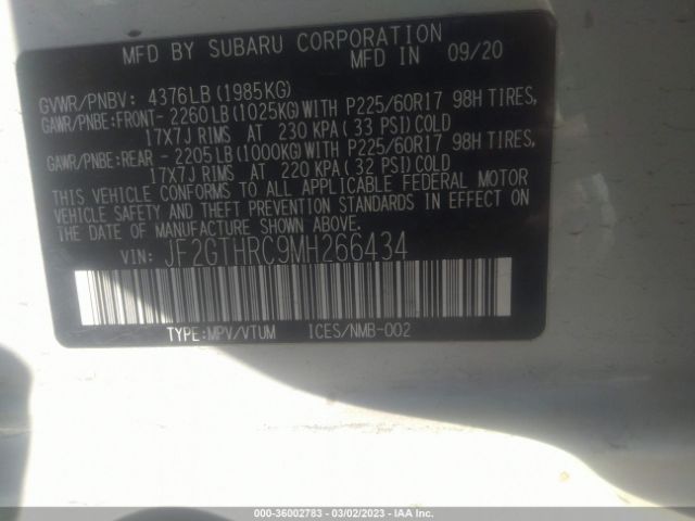 JF2GTHRC9MH266434 Subaru Crosstrek Sport