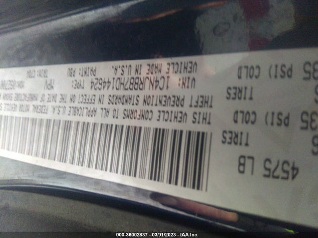 2017 JEEP PATRIOT SPORT VIN: 1C4NJRBB7HD144624