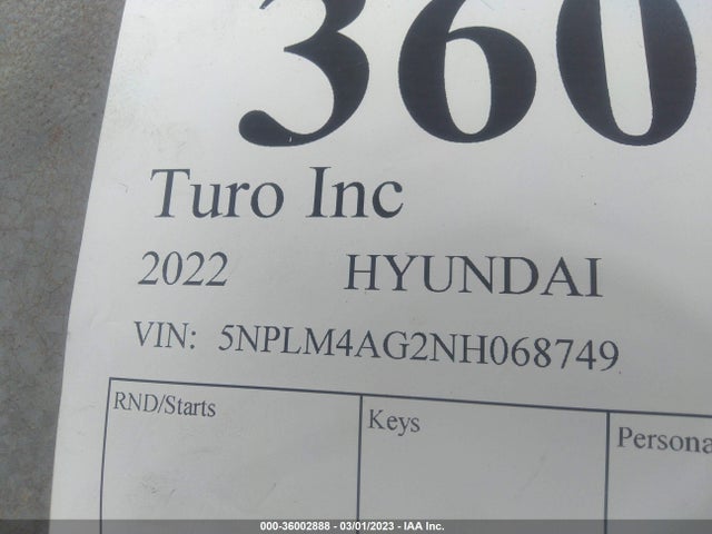 2022 HYUNDAI ELANTRA SEL VIN: 5NPLM4AG2NH068749