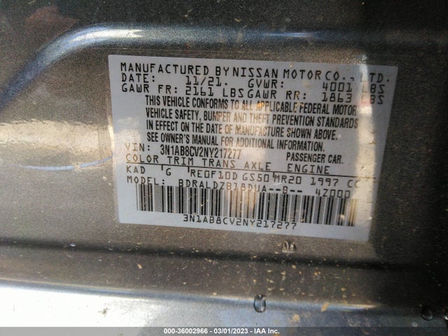 Nissan SENTRA SV 2022 3N1AB8CV2NY217277 Image 11