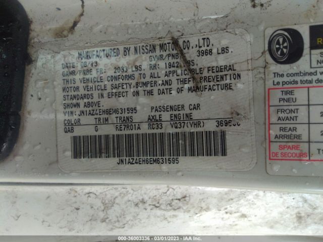 JN1AZ4EH6EM631595 Nissan 370z Touring