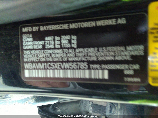 WBAVM1C5XEVW56785 BMW X1