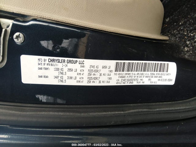 2C4RC1BGXER270753 Chrysler Town & Country Touring