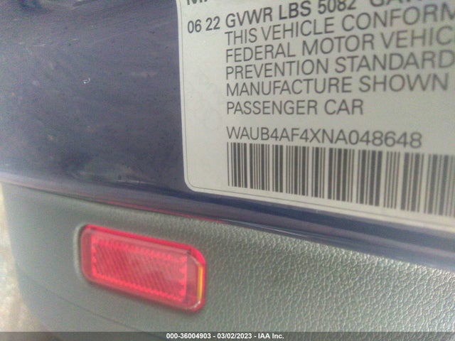 2022 Audi S4, VIN: WAUB4AF4XNA048648