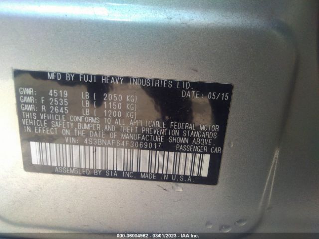4S3BNAF64F3069017 Subaru Legacy 2.5i Premium