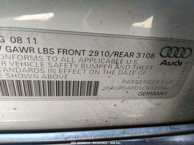 Audi A8 L 2012 WAURVAFD5CN009564 Image 9