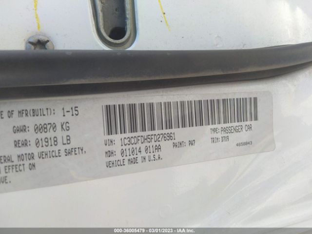1C3CDFDH5FD276961 Dodge Dart Aero