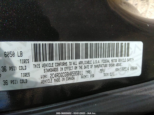 Dodge Grand Caravan Sxt 2017 2C4RDGCG8HR595811 Image 9