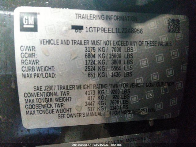 1GTP9EEL1LZ248956 GMC Sierra 1500 At4