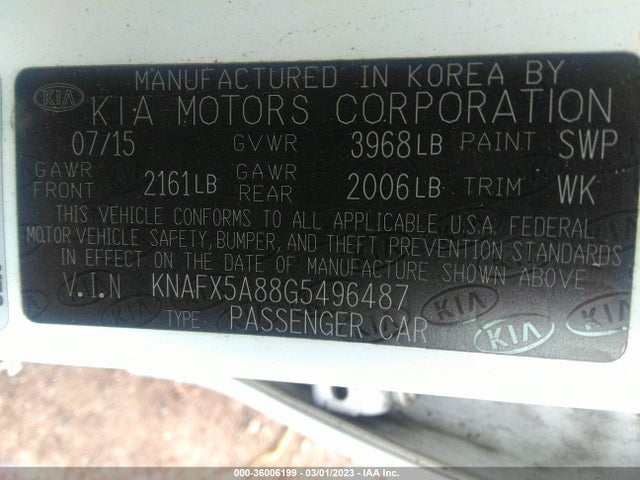 KIA Forte 5-door Ex 2016 KNAFX5A88G5496487 Image 10