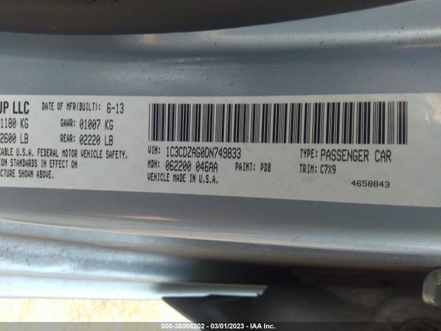 Dodge Avenger Se V6 2013 1C3CDZAG0DN749833 Image 10