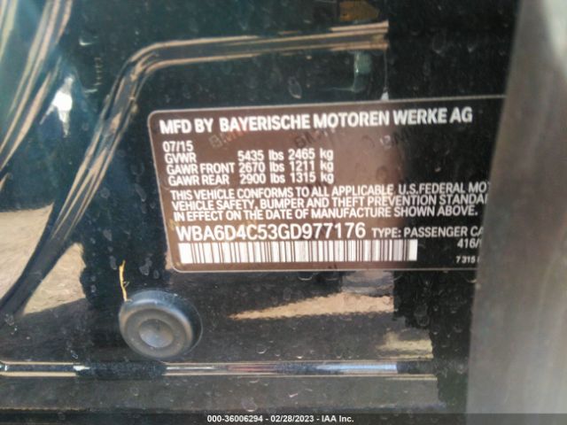 WBA6D4C53GD977176 BMW 6 Series 650i