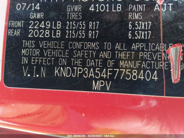 KNDJP3A54F7758404 KIA SOUL +