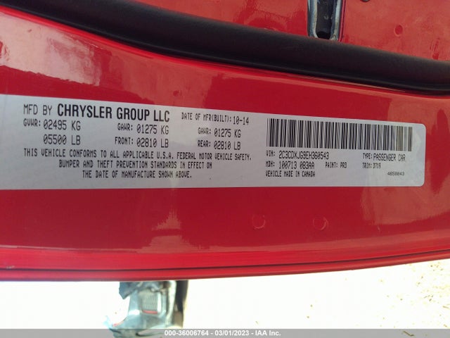 Dodge Charger Sxt 2014 2C3CDXJG9EH360543 Image 9