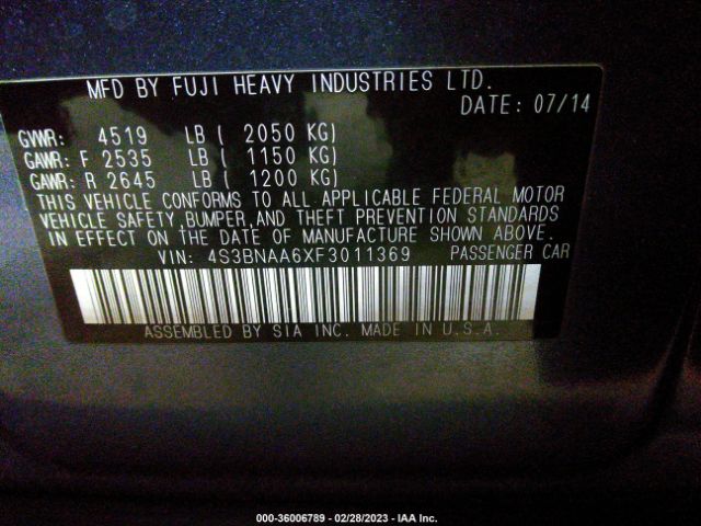 4S3BNAA6XF3011369 Subaru Legacy 2.5i