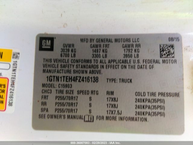 1GTN1TEH4FZ416138 GMC SIERRA 1500