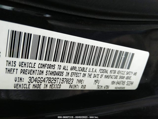 2009 DODGE JOURNEY SE VIN: 3D4GG47B29T197023