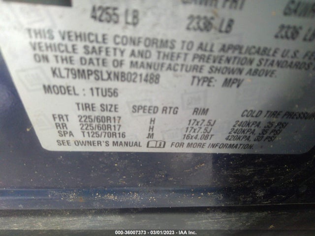 Chevrolet Trailblazer Lt 2022 KL79MPSLXNB021488 Image 9