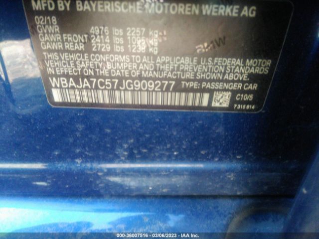 WBAJA7C57JG909277 BMW 5 Series 530i Xdrive
