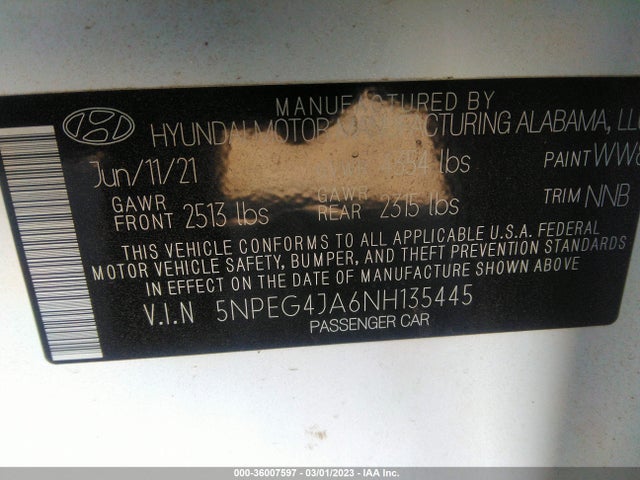 Hyundai SONATA SE 2022 5NPEG4JA6NH135445 Image 11