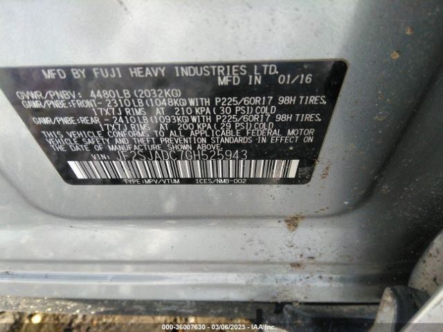 JF2SJADC7GH525943 Subaru Forester 2.5i Premium