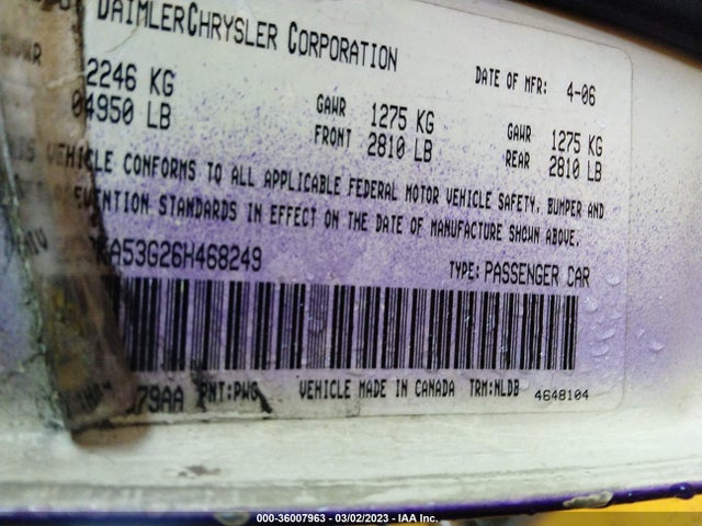 Chrysler 300 Touring 2006 2C3KA53G26H468249 Image 10