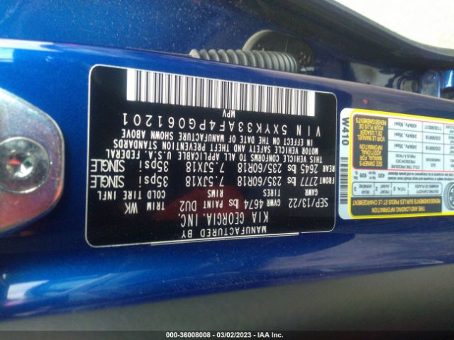 5XYK33AF4PG061201 KIA Sportage Ex