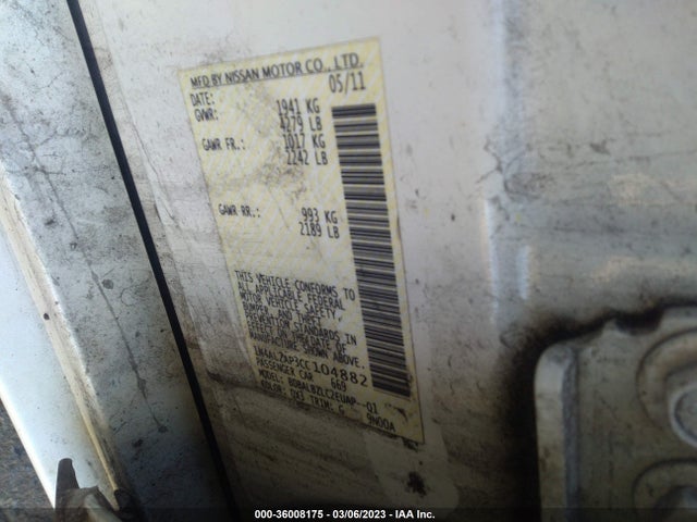 Nissan Altima 2.5 S 2012 1N4AL2AP3CC104882 Image 10