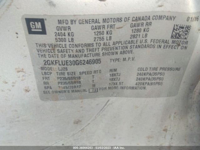 2GKFLUE30G6246905 GMC Terrain Slt
