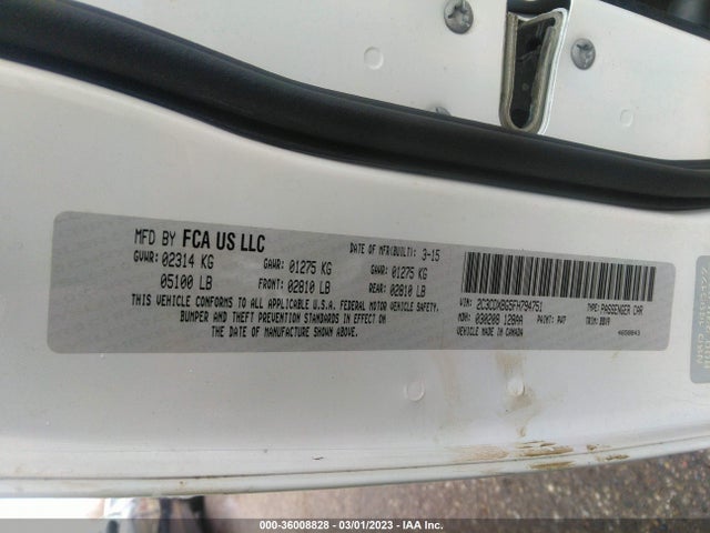 Dodge Charger Se 2015 2C3CDXBG5FH794751 Image 9