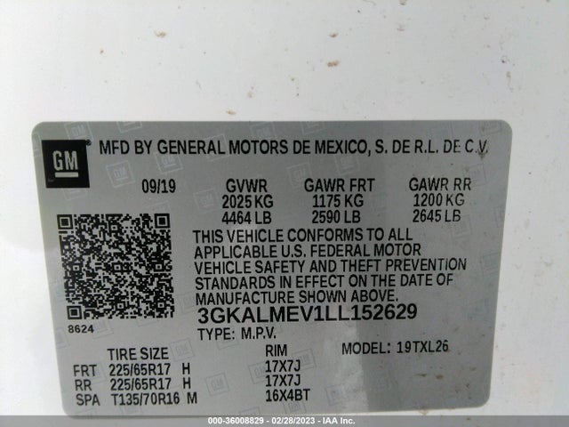 GMC Terrain Sle 2020 3GKALMEV1LL152629 Image 9