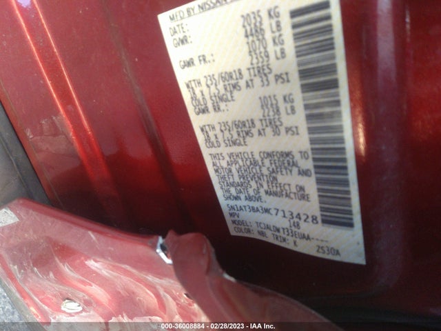2021 NISSAN ROGUE SV VIN: 5N1AT3BA3MC713428