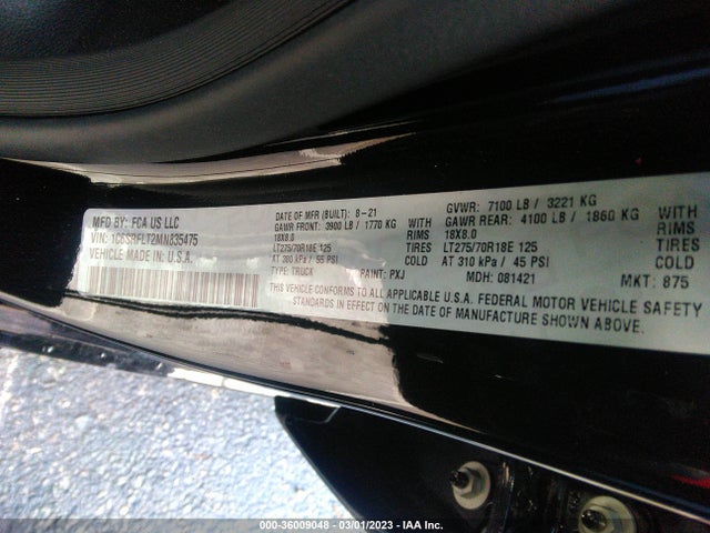 RAM 1500 Rebel 2021 1C6SRFLT2MN835475 Image 9